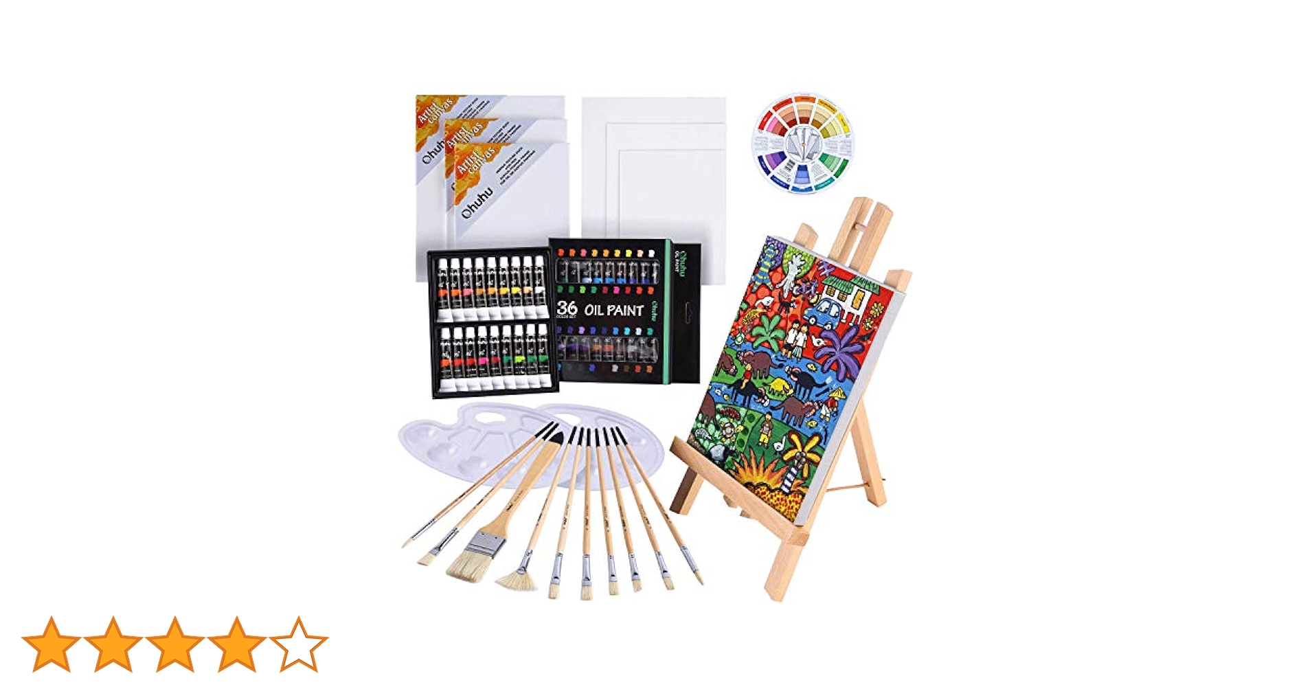 油絵の具セット 56点セット 油絵の具 36色 初心者 画材セット 油彩絵具 Amazon | Ohuhu 油絵具 セット 56点セット 36色 油絵 油絵の具